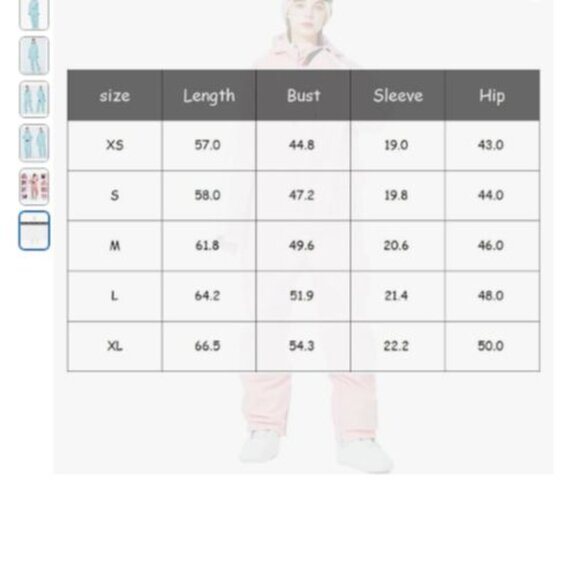 Arctic Queen Women’s one piece Snow Ski Suit Snowboard Jumpsuit Medium blue wht - Picture 5 of 16